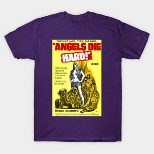 Classic Motorcycle Gang Movie Poster - Angels-Die-Hard T-Shirt